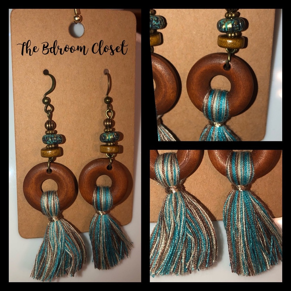 Vintage Boho Style Beaded Earrings Handmade